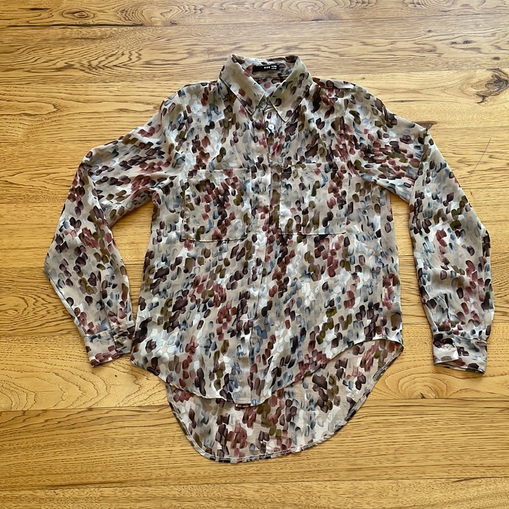 TFNC London button up long sleeve shirt- size Small